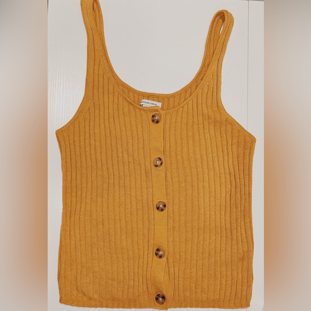 Yellow knit tank top from American Eagle